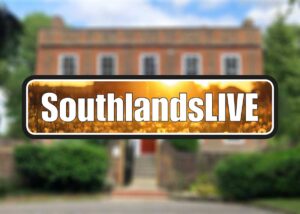 Southlands LIVE logo against blurred photo of Southland house Southlands LIVE logo against blurred photo of Southland house